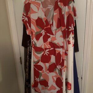 Nine West Orange flower dress size XXL